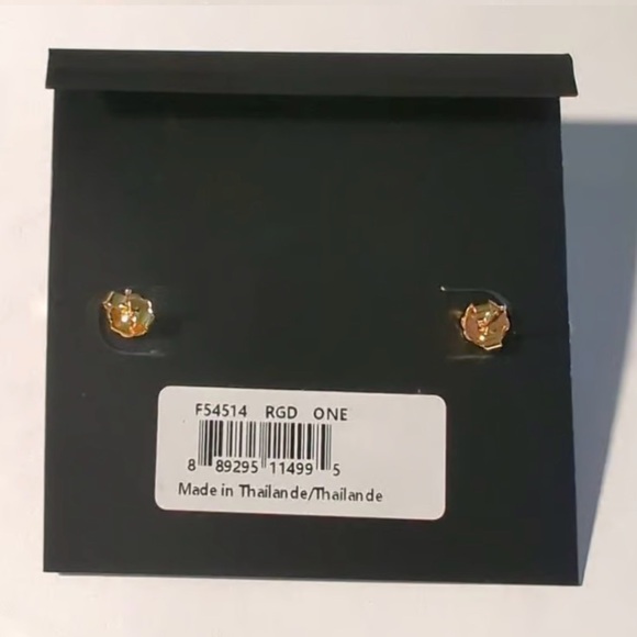 Coach Pink and Gold Patterned Earrings - Picture 2 of 2